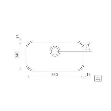 Cuba Inox Tramontina Lavinia 56x34 A. Brilho C/valv 94024207 - 3