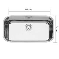 Cuba Inox Tramontina Lavinia 56x34 A. Brilho C/valv 94024207 - 2