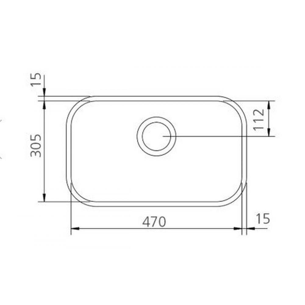 Cuba Inox Tramontina Lavinia 47x30 A. Brilho C/ Val 94022207 - 2