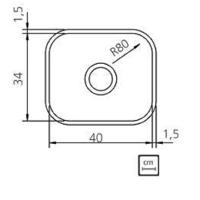 Cuba Inox Tramontina Lavinia 40x34 Alto Brilho 94020207 - 4