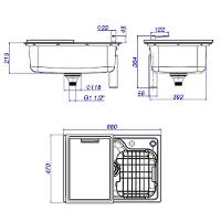 Cuba Inox Cozinha 60x40 Deca Facile Inox Cc.660.60.dkac.inx - 3