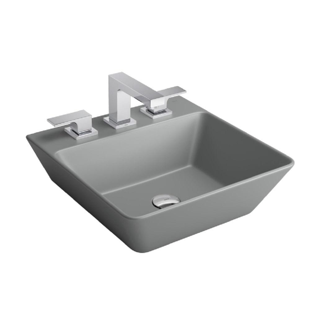 Cuba Deca De Apoio Quadrada 420mm Cinza Fosco L.270.86 - 2