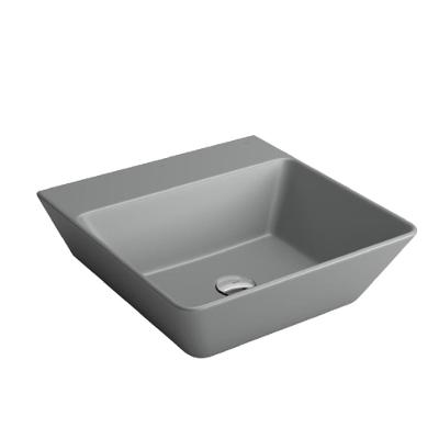 Cuba Deca De Apoio Quadrada 420mm Cinza Fosco L.270.86