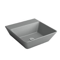 Cuba Deca De Apoio Quadrada 420mm Cinza Fosco L.270.86 - 1