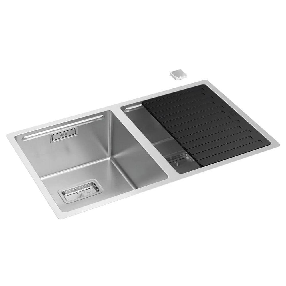 Cuba Dupla Para Cozinha Em Inox 745x440x201mm Deca Wish Cc.620.75.duo.inx - 1