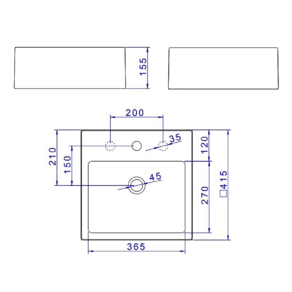 Cuba Deca De Apoio Quadrada Com Mesa 41x41 Branca L.73.17 - 3