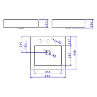 Cuba Deca De Apoio Quadrada 45x45 Com Mesa Branca L.737.17 - 4