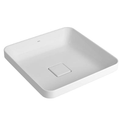 Cuba De Sobrepor Quadrada Deca Slim 40cm Branco L.21040.17