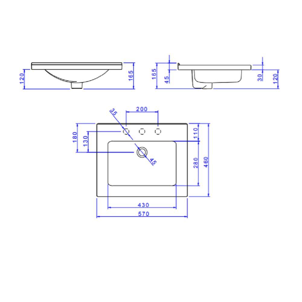 Cuba De Sobrepor Com Mesa Deca Branca 57x46cm L.940.17 - 3