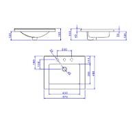 Cuba De Sobrepor Com Mesa Deca Branca 57x46cm L.940.17 - 3