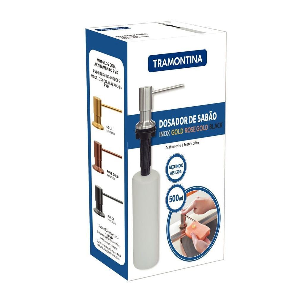 Dosador Sabão 500ml Tramontina Aço Inox Rose Gold 94517404 - 3