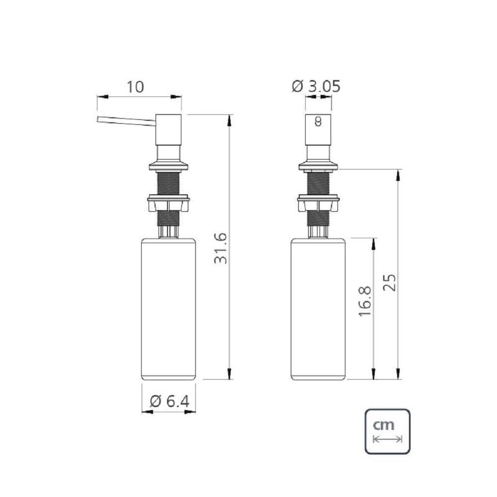 Dosador Sabão 500ml Tramontina Aço Inox Rose Gold 94517404 - 5