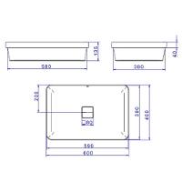 Cuba Sobrepor Retangular 60cm Deca Slim Branco L.23060.17 - 4