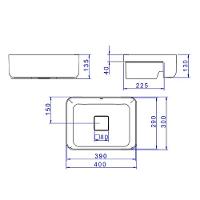 Cuba Semiencaixe Retangular 40cm Deca Branco L.63040.17 - 4