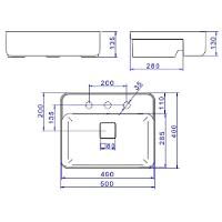 Cuba Semi Encaixe Retangular 50cm Deca Slim Brl.63050.m.17 - 7