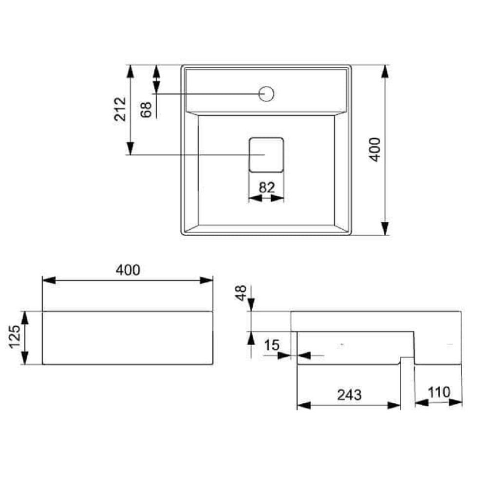 Cuba Semi Encaixe 40x40cm Roca T10 Terra Beige A32722p650 - 5