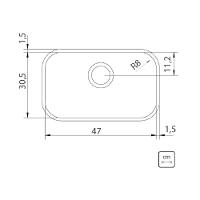 Cuba Inox Tramontina Lavinia Acetinada 47x30 C/valv 94022107 - 3