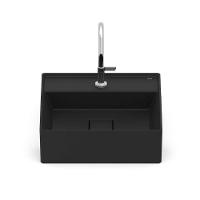 Cuba Semi Enc 40x40cm Roca T10 Terra Matte Black A32722p080