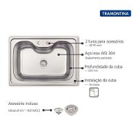 Cuba Inox Tramontina Morgana Undermount 69x49 60fx  93806192 - 4