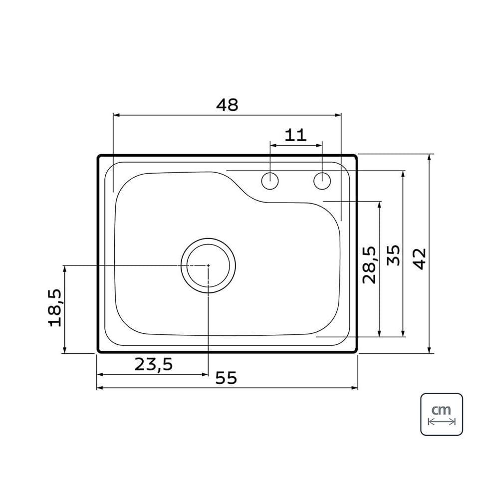 Cuba Inox Tramontina Morgana Compact 55x42 48fx 93815192 - 4