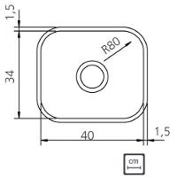 Cuba Inox Tramontina Lavinia Acetinada 40x34 C/ Val 94020107 - 3