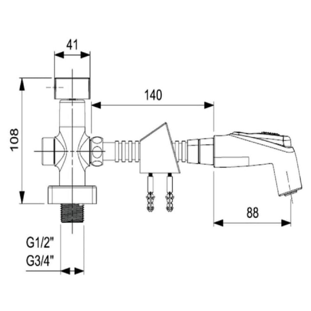 Ducha Higienica Derivacao Celite Flow Preto Matte B5014f3r0b - 5