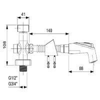 Ducha Higienica Derivacao Celite Flow Preto Matte B5014f3r0b - 5