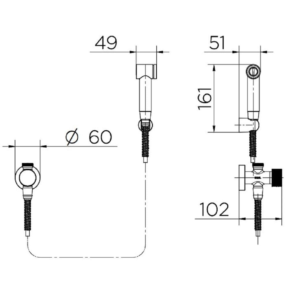 Ducha Higienica Docol Reg E Der Mix & Match Cobre Escovado 00931669/90009316069 - 4