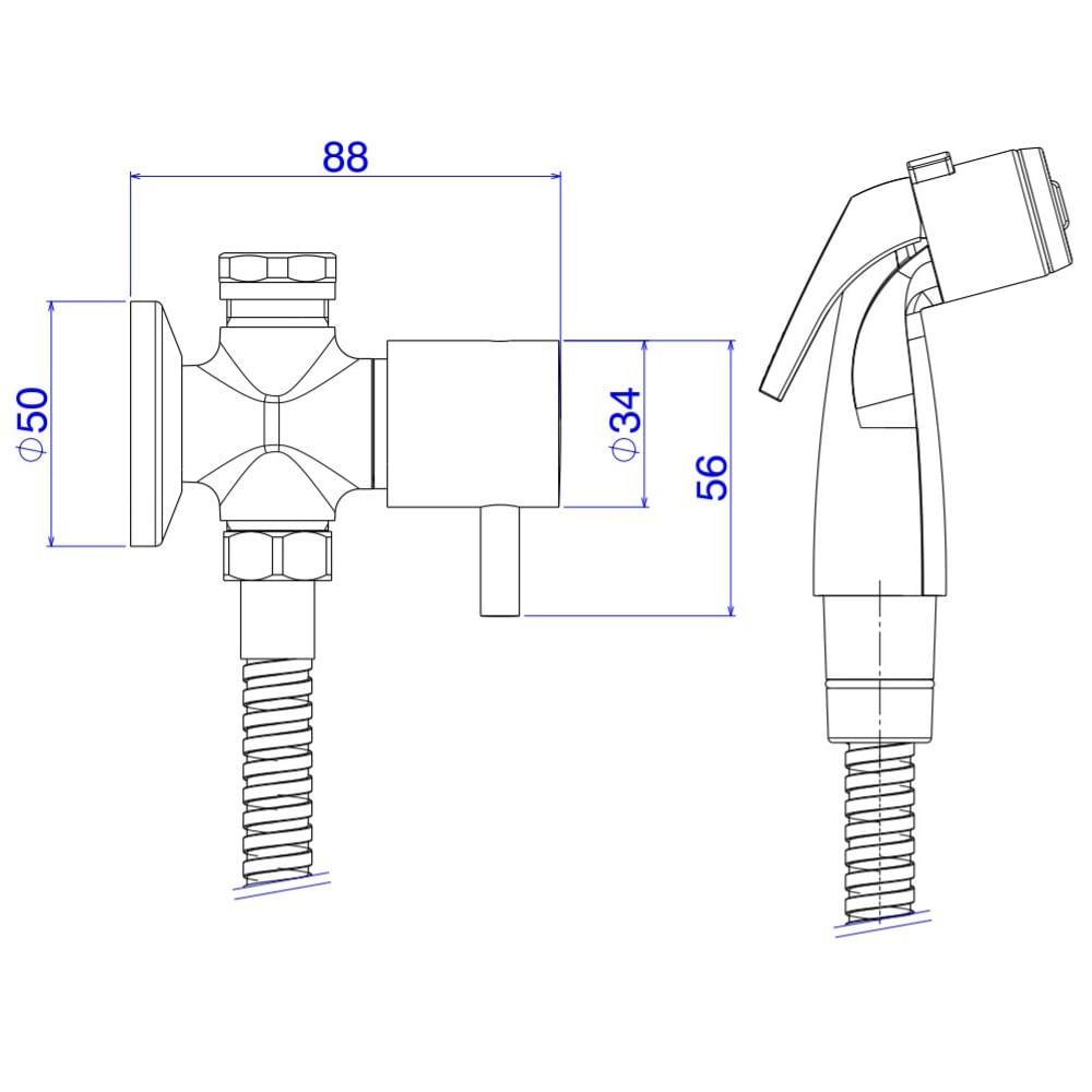 Ducha Higienica Deca Link C/reg Gatilho Cr 1984.c.act.lnk.cr - 2