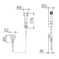 Ducha Higienica com Gatinho Docol Luxo Cromada 90000579006 - 2