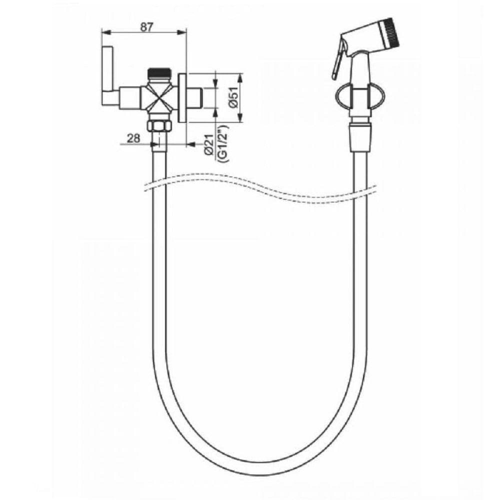 Ducha Higienica Com Derivação Perflex Mais Cromada 10307810 - 2