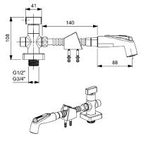 Ducha Higienica Celite Flow Com Derivaçao Cromado B5004f3crb - 2