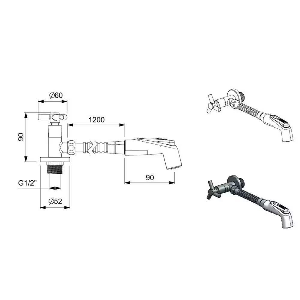 Ducha Higienica Celite One 1984 Sem Derivacao Cr B5003ckcr3 - 4