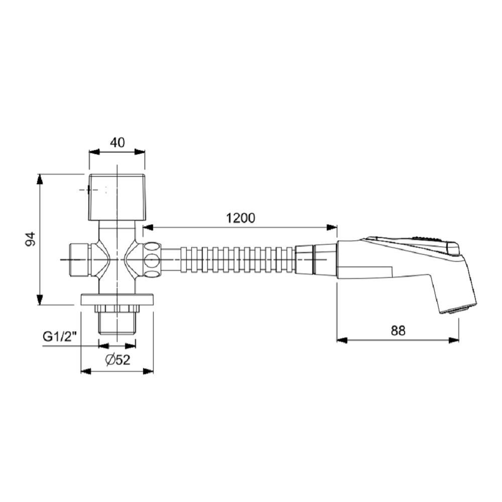 Ducha Higienica Celite Basic Plus C/ Derivação Cr B5003cbcrb - 2