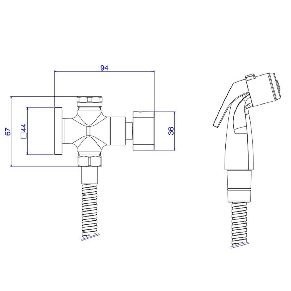 Ducha Higienica C/ Registro e Der Deca Polo 1984.bl33.act.mt - 2