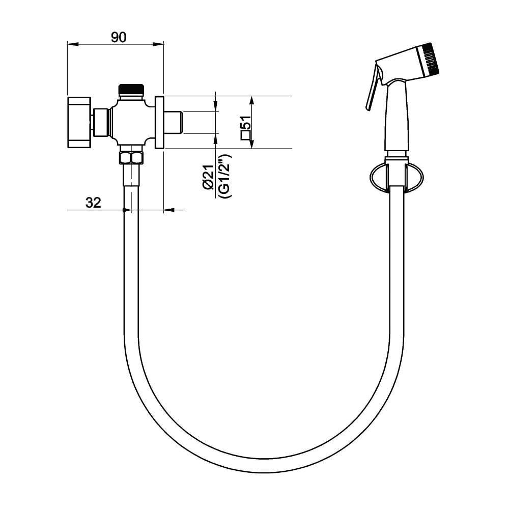 Ducha Higiênica Perflex Week 1984 C78 com derivação 10308410 - 4
