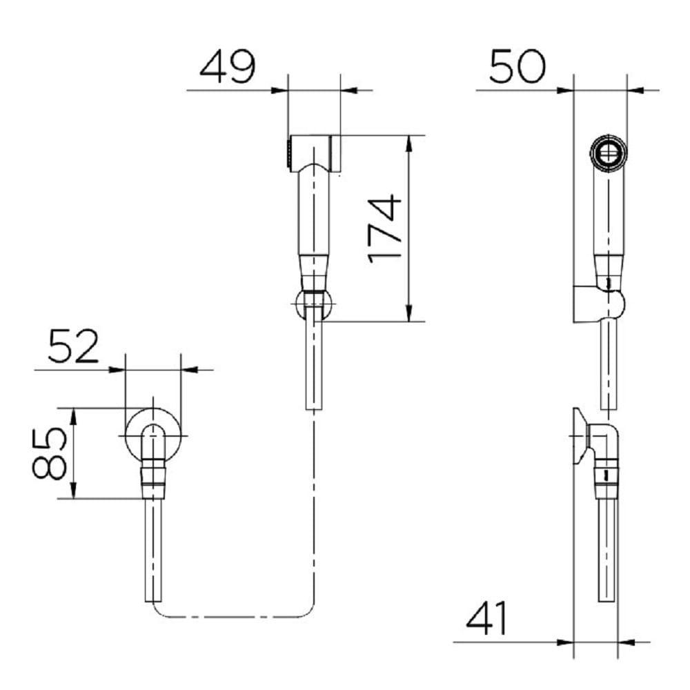Ducha Higiênica Com Gatilho Docol Luxo Onix 000579ce - 2