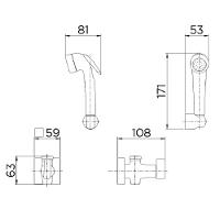 Ducha Higiênica Com Derivação Docol Next Cromado 00647106 - 2