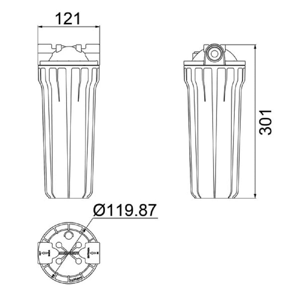 Filtro Lorenzetti Ponto De Uso Loren Acqua 9 3/4 Br M01006 - 2
