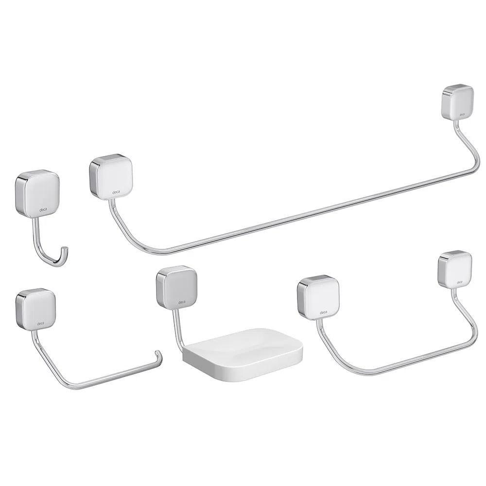 Kit Acessorios Deca Com 5 Pecas Pix Cromado 2000.c02 - 1