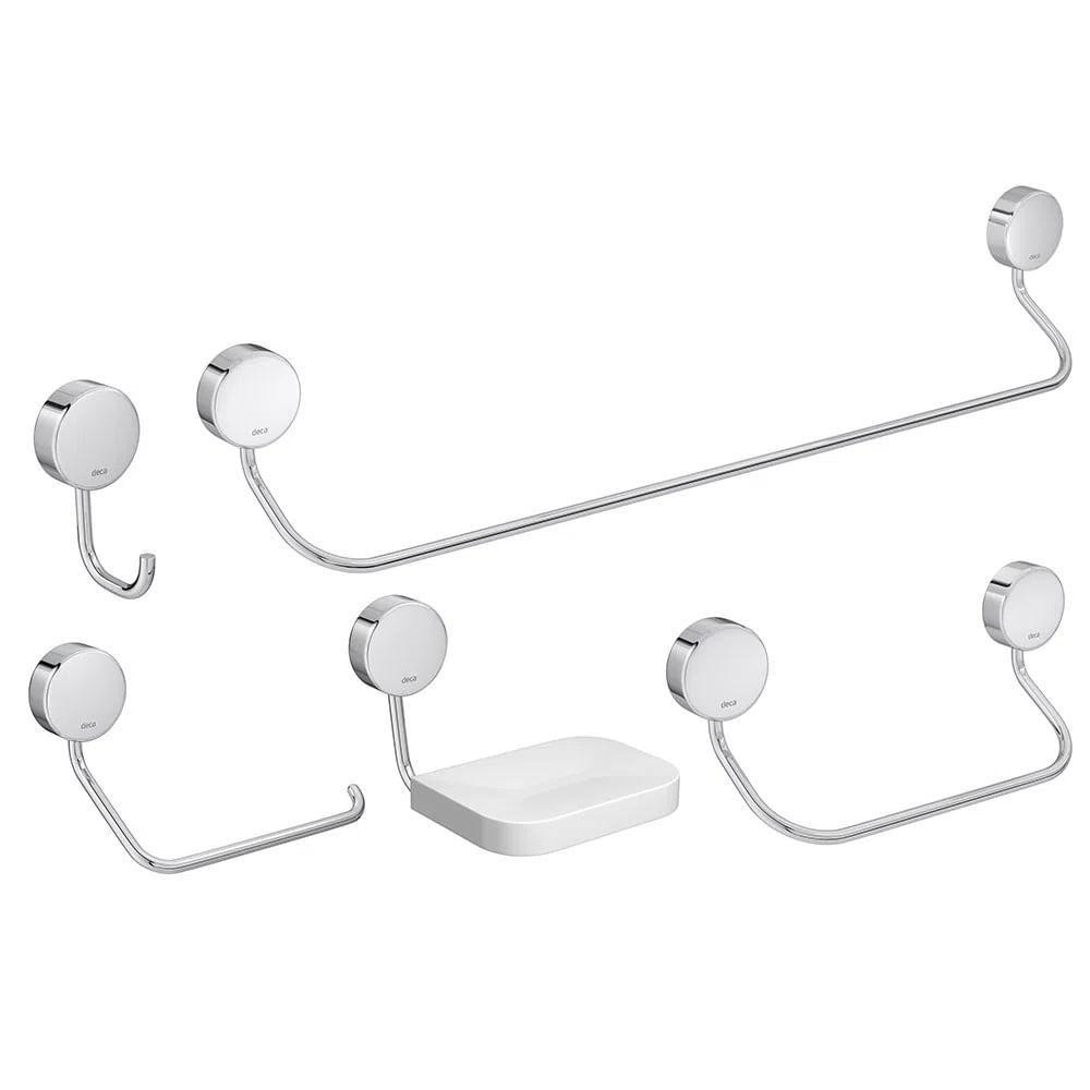 Kit Acessorios Deca Com 5 Pecas Net Cromado 2000.c01 - 1