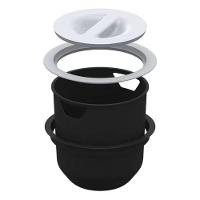 Lixeira Arquitech Para Embutir 27x27 8L Tampa Redonda Branca - 1