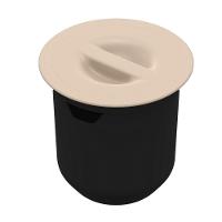 Lixeira Embutir Arquitech 27x27 8l Redonda Bege 050704001 - 1