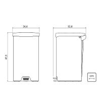 Lixeira Com Pedal 20l Tramontina New Inox Polido 94538720 - 5