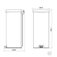 Lixeira com Pedal 30l Tramontina New Inox Polido 94538730 - 6