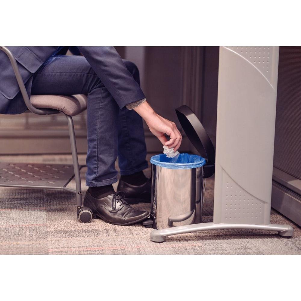 Lixeira com Pedal 5L Tramontina New Aço Inox Polido 94538705 - 5