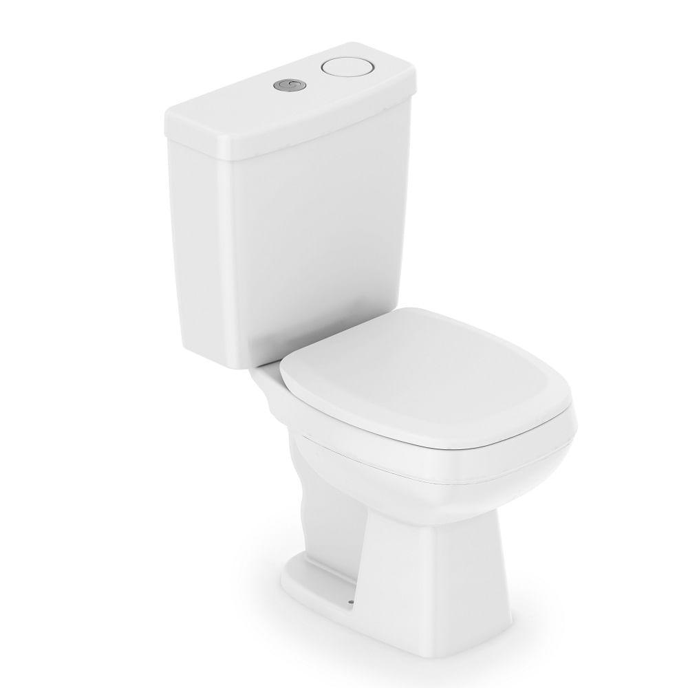 Kit Vaso Sanitário Celite City Branco Com Caixa Acoplada e Acessórios 1207230010300/1207230011300 - 1