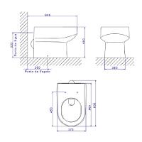 Kit Vaso Sanitário Completo Deca Axis Com Assento e Conjunto de Fixação KP.60.17 - 2