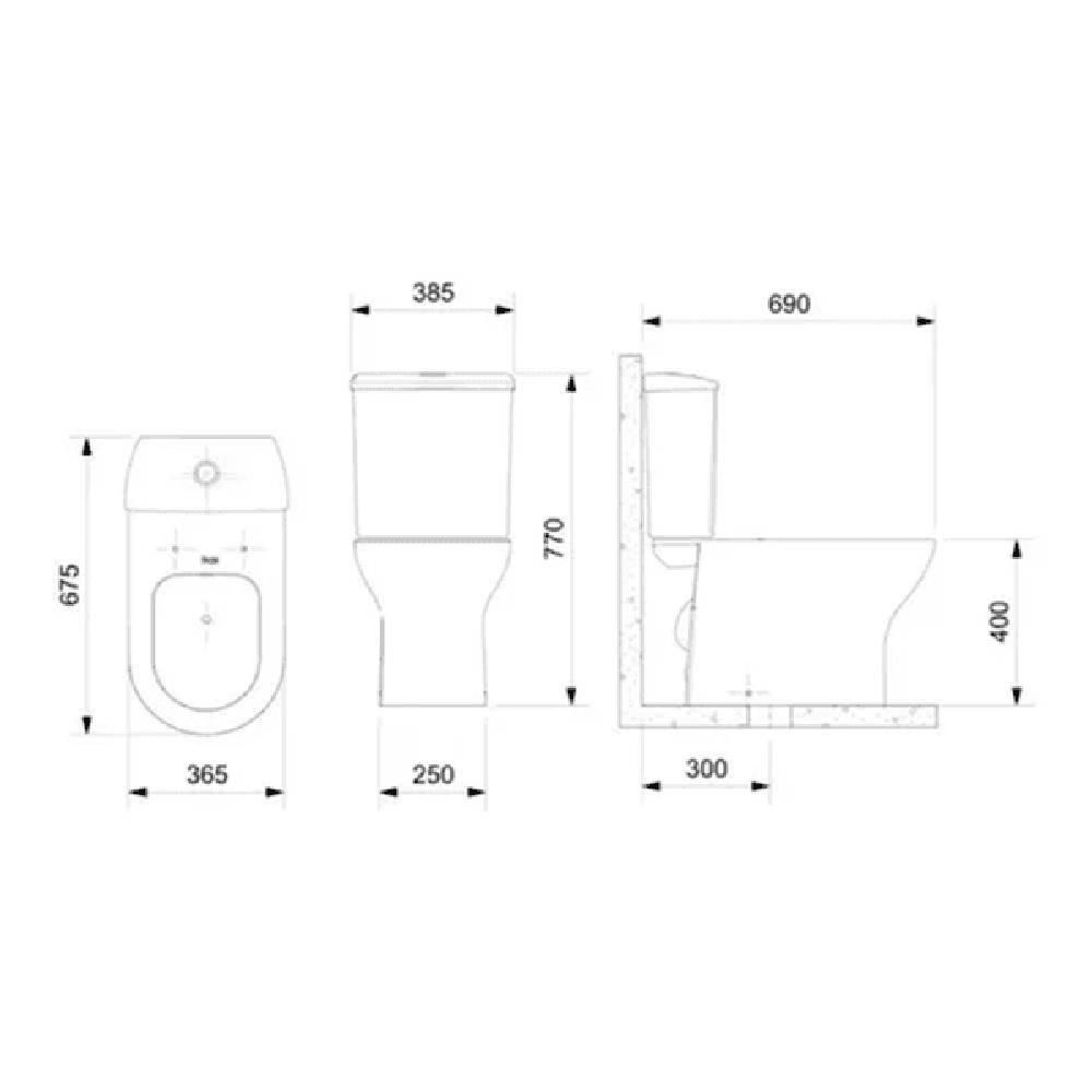 Kit Vaso Sanitário Com Caixa Acoplada Completo Roca Nexo Cafe C343723006/c343723012 - 5