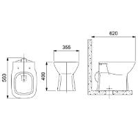 Kit Vaso Sanitario Roca Debba Classic Branco C329727001 - 3